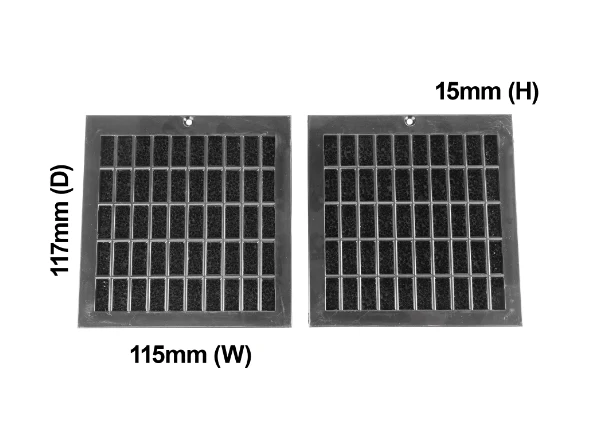 900403700 (E653140) (4055540761) WESTINGHOUSE RANGEHOOD CARBON FILTERS(2 PACK)-WRI500SB/WRI700SB